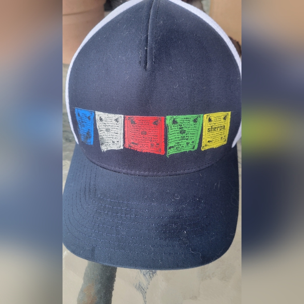 Sherpa Prayer Flag mesh back baseball hat